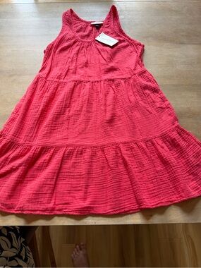 Universal Thread Coral Tiered Cotton Dress